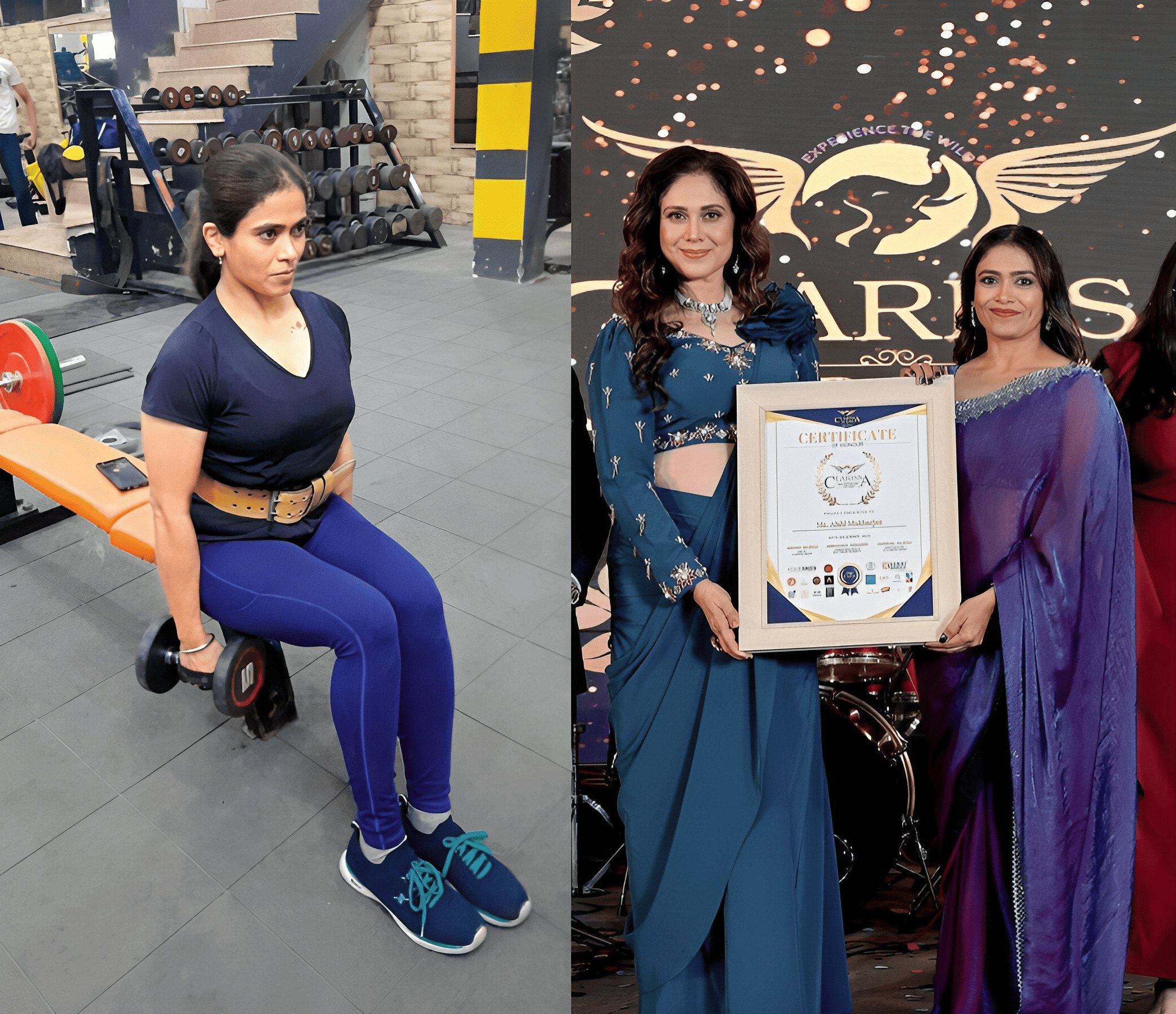 Yoga session in progress